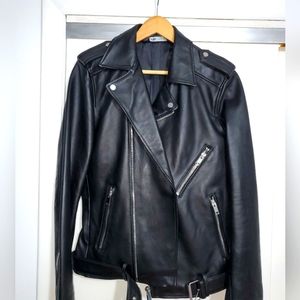 REAL LEATHER BIKER JACKET